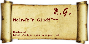 Molnár Gibárt névjegykártya
