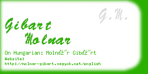 gibart molnar business card